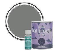 Rust-Oleum Grey Water-Resistant Bathroom Tile Paint in Gloss Finish - Torch Grey 750ml