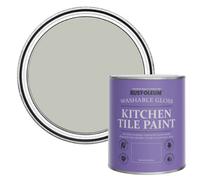 Rust-Oleum Grey Water-Resistant Kitchen Tile Paint in Gloss Finish - Tyne Fog 750ml