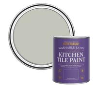 Rust-Oleum Grey water resistant Kitchen Tile Paint in Satin Finish - Tyne Fog 750ml