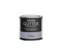 Rust-Oleum Ultra Shimmer Silver Glitter Effect Mid Sheen Multi-Surface Topcoat Paint Glitter, 250Ml