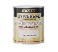 Rust-Oleum Universal Paint & Primer Satin Portland Stone 750ml
