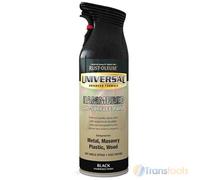 Rust-Oleum AE0160006E8 Universal All Surface Black Hammered Spray Paint 400ml
