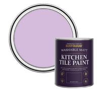 Rust-Oleum Violet Macaroon Matt Kitchen Tile Paint 750Ml