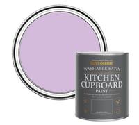 Rust-Oleum Purple Scrubbable Kitchen Cupboard Paint in Satin Finish - Violet Macaroon 750ml