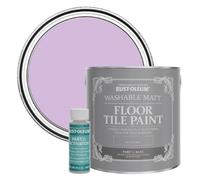 Rust-Oleum Purple Washable Matt Floor Tile Paint - Violet Macaroon 2.5L