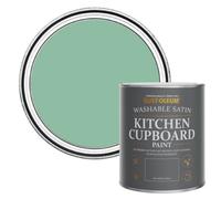 Rust-Oleum Green Scrubbable Kitchen Cupboard Paint in Satin Finish - Wanderlust 750ml