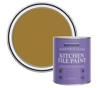 Rust-Oleum Yellow Water-Resistant Kitchen Tile Paint in Gloss Finish - Wet Harvest 750ml