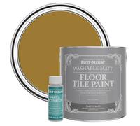 Rust-Oleum Yellow Washable Matt Floor Tile Paint - Wet Harvest 2.5L