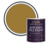 Rust-Oleum Yellow Water-Resistant Kitchen Tile Paint in Matt Finish - Wet Harvest 750ml