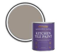 Rust-Oleum Brown water resistant Kitchen Tile Paint in Satin Finish - Whipped Truffle 750ml