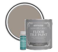 Rust-Oleum Brown Washable Matt Floor Tile Paint - Whipped Truffle 2.5L