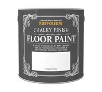 Rust-Oleum White Scratch-Proof Floor Paint in Matt Finish - Chalk White 2.5L