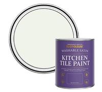Rust-Oleum White water resistant Kitchen Tile Paint in Satin Finish - Steamed Milk 750ml