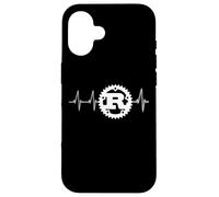 Rust Programming Logo Heartbeat Design Case for iPhone 16