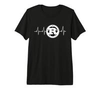 Rust Programming Logo Heartbeat Design Premium T-Shirt