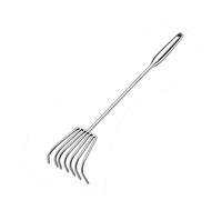 Rust Proof 7 Point Stainless Steel Comb with Extended 50cm Shaft Excellent for Sandy Terrain and Tough Vegetation Multi Purpose Hand Scuffle