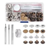 Rust-Proof Snap Fasteners 13mm x30 Sets - No Sew Popper Studs Kit for Leather, Clothing, Jackets, Bags - Durable & Easy to Use