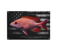 Rust-Proof Tin Poster Metal Red Snapper Wall Posters Decorative Metal Tin Signs For Bar Pub Kitchen Shop S