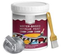Rust Removal Converter Metallic Paint, 2-in-1 Rust Converter & Metal Primer, Anti-Rust Paint Rust Removal Conversion Agent, Water Based Metallic Paint, Multi-Functional Rust Converter (Silver)