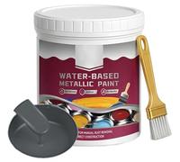 Rust Removal Converter Metallic Paint, 2-in-1 Rust Converter & Metal Primer, Anti-Rust Paint Rust Removal Conversion Agent, Water Based Metallic Paint, Multi-Functional Rust Converter (Grey)