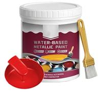 Rust Removal Converter Metallic Paint, 2-in-1 Rust Converter & Metal Primer, Anti-Rust Paint Rust Removal Conversion Agent, Water Based Metallic Paint, Multi-Functional Rust Converter (Red)
