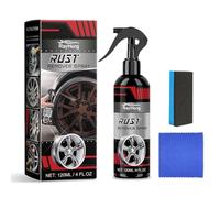 Rust Remover Spray For Metal,120ml Heavy Duty Rust Removal Spray with Sponge Cloth,Multipurpose Wiping Remover & Rusts Stain