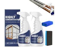 Rust Remover Spray for Metal, 2026 New Highly Concentrated Steel Rust Remover, Heavy Duty Metal Cleaner, Fast Acting Rusts Dissolver Cleaning Agent for Tools, Stainless Steel, Cars (2PCS)