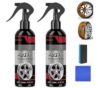 Rust Remover Spray for Metal, 2026 Upgrade Heavy Duty Metal Cleaner for Vehicles, Tools and Chains, Professional Iron Out Rust Stain Remover, Fast Acting Multi Surface Oxidation Dissolver (2pcs)