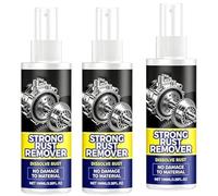 Rust Remover Spray for Metal - Multipurpose Rust Stain Remover, Heavy-Duty Metal Cleaner, Iron Out Rust Stain Remover, Fast-acting and Restore Surface Gloss, Ideal for Vehicles, Tools, Chains (3 Pcs)