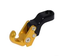 Rust Resistant Aluminum Hook for Outdoor Riding Use | Fits mirror bases, handlebar ends, front storage, ball joint adjustment, adapts to bike structures(Gold)