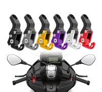Rust Resistant Aluminum Hook for Outdoor Riding Use | Fits mirror bases, handlebar ends, front storage, ball joint adjustment, adapts to bike structures(Black)