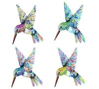 Rust Resistant Iron Hummingbird Wall Hanging Sculpture, Designed to Add Artistic Depth and Visual Interest to a Variety of Spaces Including Homes and Offices (green)