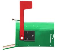 Rust-resistant mail flag kit, rotating metal signal plate, 90 degree mailbox marker, replacement notification accessories, mount tool with post box, wall, e-mail setup