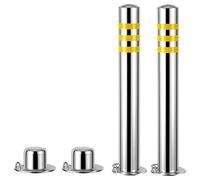Rust-Resistant Reflective Safety Posts for Pathways Easy to Install 750 x 76 mm Pack of 2 Durable Outdoor Traffic Markers for Enhanced Visibility