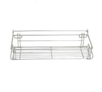 Rust Resistant Stainless Steel Camping Table Drain Basket Foldable Side Hanger Rack Fits Tables with Side Rod Length Above 35 5cm for Outdoor Use