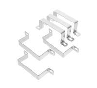 Rust-Resistant U-Shaped Pipe Clips 15x5x2cm Stainless Steel Mounts 6 | The 6-piece set provides a comprehensive solution for organizing multiple pipe runs at a consistent unit cost.