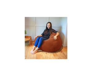 (Rust) rucomfy Indoor Adults Classic Slouchbag Bean Bag Chair - Velvet Seat