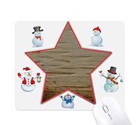 Rust Rusty Rough Iron Texture Vintage Christmas Snowman Family Star Mouse Pad