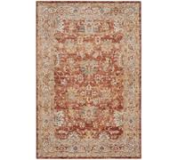 Rust Traditional Rug, 5mm Thick Anti-Shed Bordered Geometric Rug, Luxurious Persian Rug For Dining Room-160Cm X 234Cm