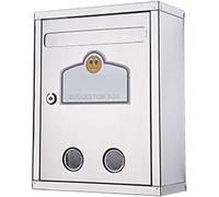 Rust & Weather Proof Vertical Wall Mount Locking Outside Mailboxes with Residential Mailbox Key, White