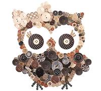 Rustark 1000Pcs Christmas Resin Buttons Favorite Findings Basic Wood Button 2 and 4 Holes Craft Buttons for Sewing Christmas Party Decorations - Sizes Range from 0.28 to 1.18 inch (Coconut Shell)