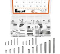 Rustark 110Pcs 22 Sizes M2 M3 M4 M5 304 Stainless Steel Dowel Pin Assortment Kit Cylindrical Shelf Support Pegs Pin Rod Fastener Elements for Mechanical Manufacturing Industry
