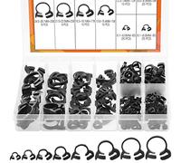 Rustark 120 Pcs 8 Sizes Heavy Duty Hose Clamps Assortment Kit Speedy Double Snap Grip Nylon Plastic Adjustable Fuel Line Clamp for Plumbing, Automotive and Mechanical Application (Black)