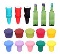 Rustark 13Pcs 3 Styles Silicone Wine Stoppers Assortment Kit, Replace Cork Plugs Airtight Seal on Wine Bottles Assorted Colorful Reusable Wine Caps for Bottles Beer Champagne Wine Storage Glass Bottle