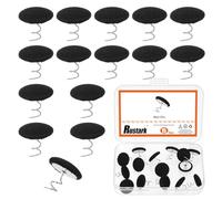 Rustark 15Pcs Black Fabric Covered Button Twist Pins Bed Skirt Pins Dust Ruffle Pin Upholstery Pin Twist Headliner Pins with Upholstery Tacks for Sofa Slipcovers Bed Skirts