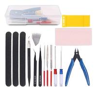 Rustark 15Pcs Professional Modeler Basic Tools Craft Set Model Tools Kit for Gundam Hobby Model Assemble Building