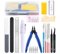 Rustark 16Pcs Gundam Modeler Basic Tools Craft Set Hobby Building Tools Kit for Professional Model Assemble Building