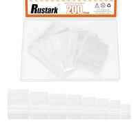 Rustark 200Pcs 8 Sizes Self Sealing Cellophane Bags Clear Cookie and Candy Bags Self Adhesive Sleeves Bag Resealable Food Treat Cello Bag for Party Christmas Packaging Products