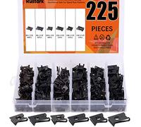 Rustark 225 Pcs 6 Size U-nut Clip Assortment Auto Car Speed Nuts Fastener with Store Box for Dash Door Panel Interior