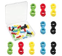 Rustark 25Pcs 5 Colors S Style Bike Cable Clasps S-Hook Clips Bike Buckle Bicycle Cable Clip Bike Cable Guide Clips for Road Bicycle Brake Lines MTB Bike